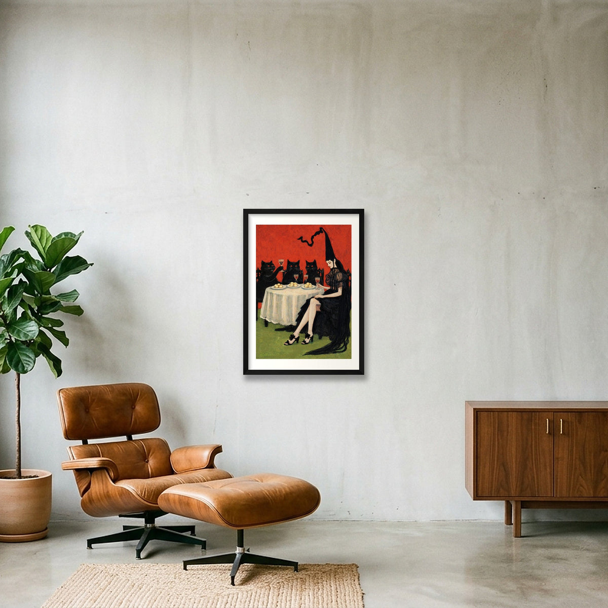 The Sunday Dinner — 42×59cm, 17×23" Black Frame