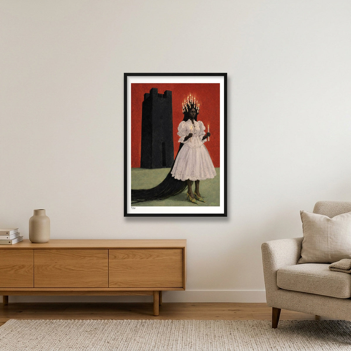 The Tower — A1 (59×84cm, 23×33") Black Frame