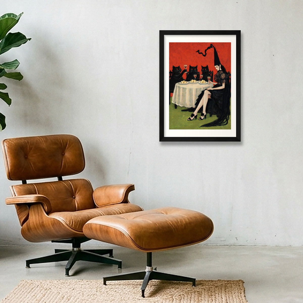 The Sunday Dinner — A3 (30×42cm, 12×17") Black Frame