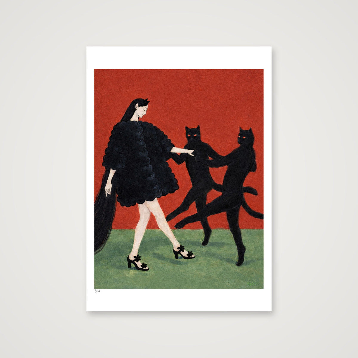 Catdance II — 70×100cm, 28×39" Print only