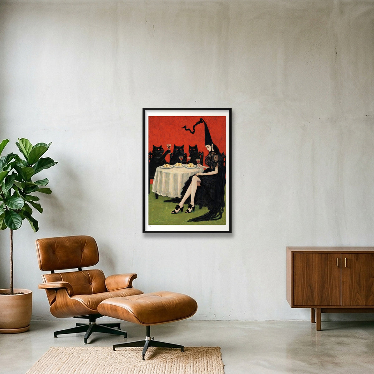 The Sunday Dinner — 70×100cm, 28×39" Black Frame
