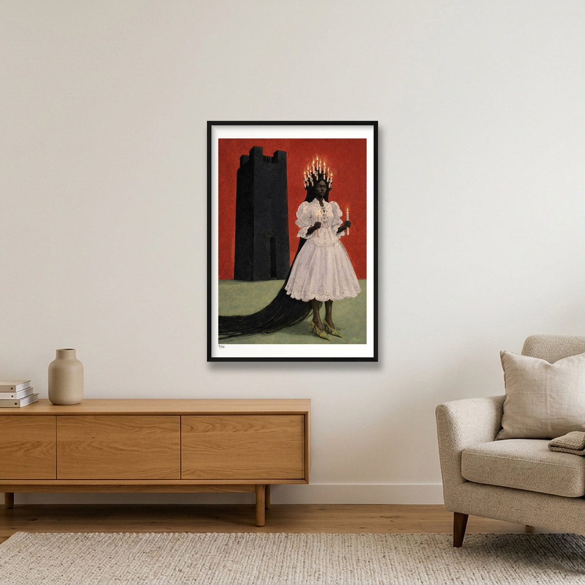 The Tower — 70×100cm, 28×39" Black Frame