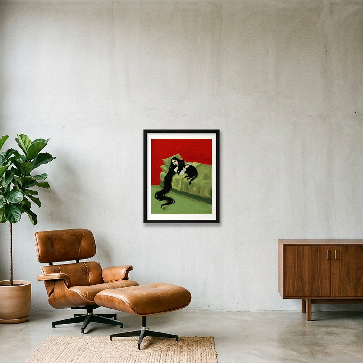 The Hug — 40×50cm, 16×20" Black Frame