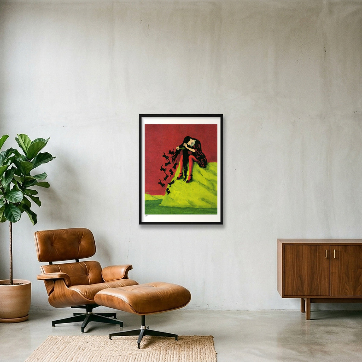 The Mischief Children — 60×80cm, 24×31" Black Frame