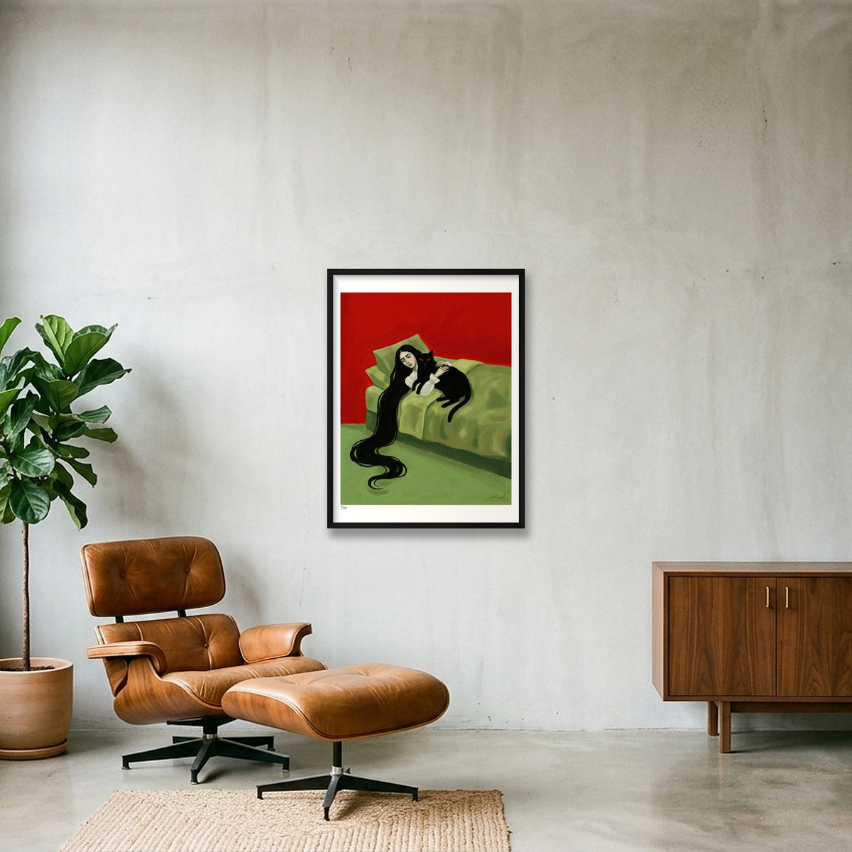 The Hug — 60×80cm, 24×31" Black Frame