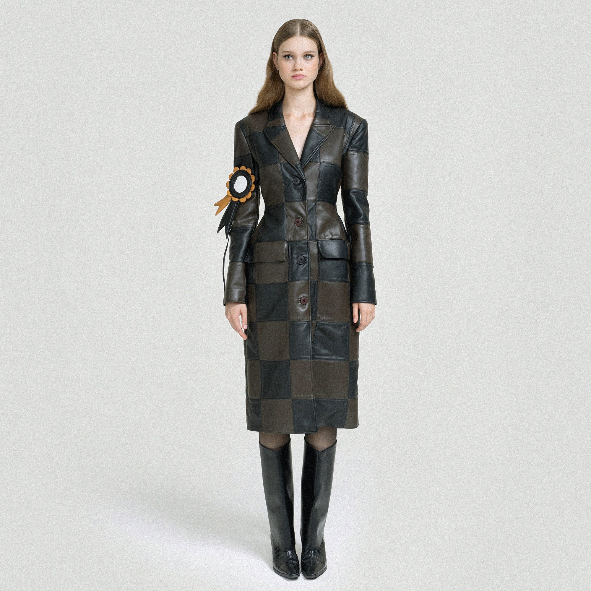 Checkered Padded Bokály coat - ABODI TRANSYLVANIA