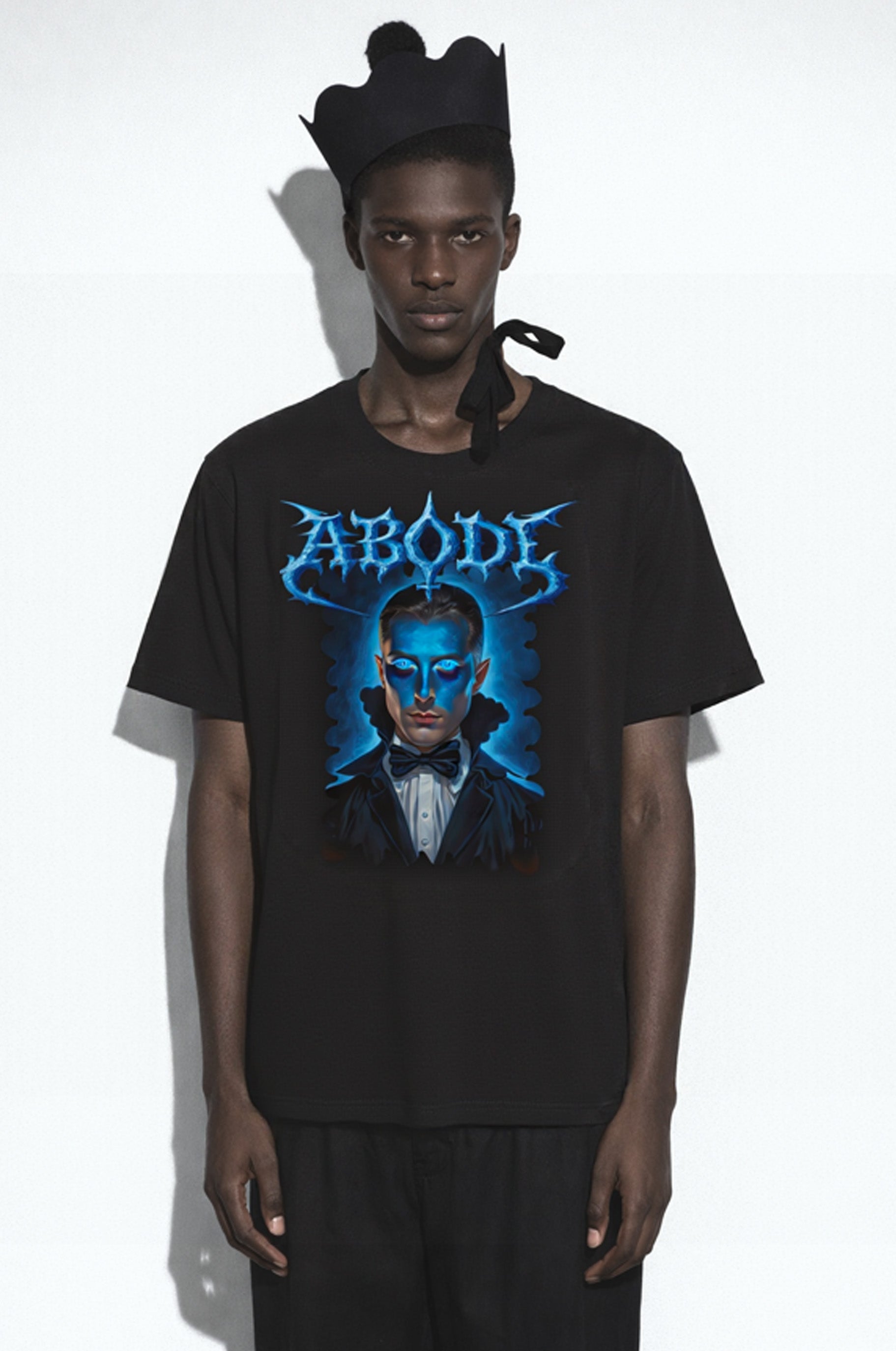 Count Dracula in blue t-shirt