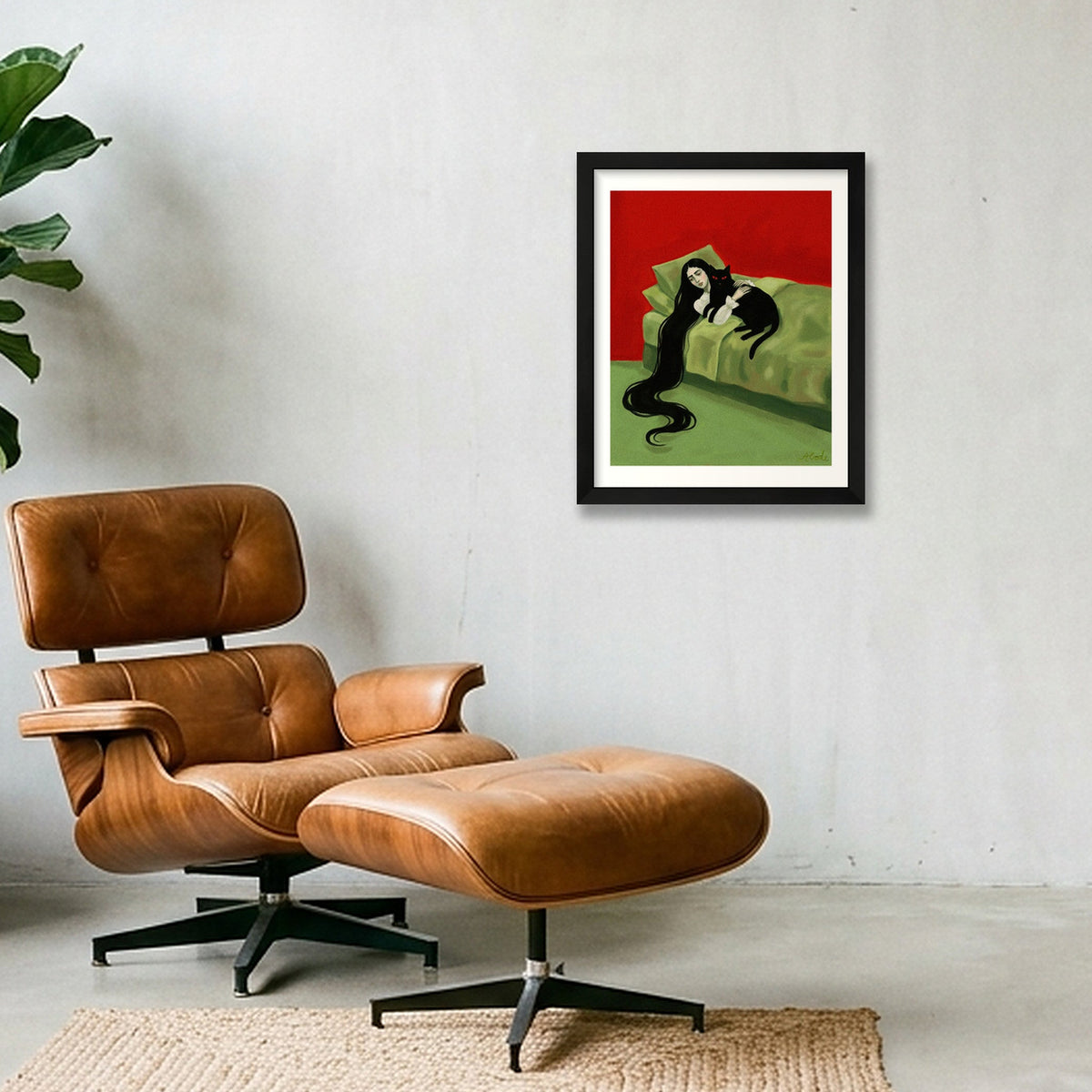 The Hug — 28×35cm, 11×14" Black Frame