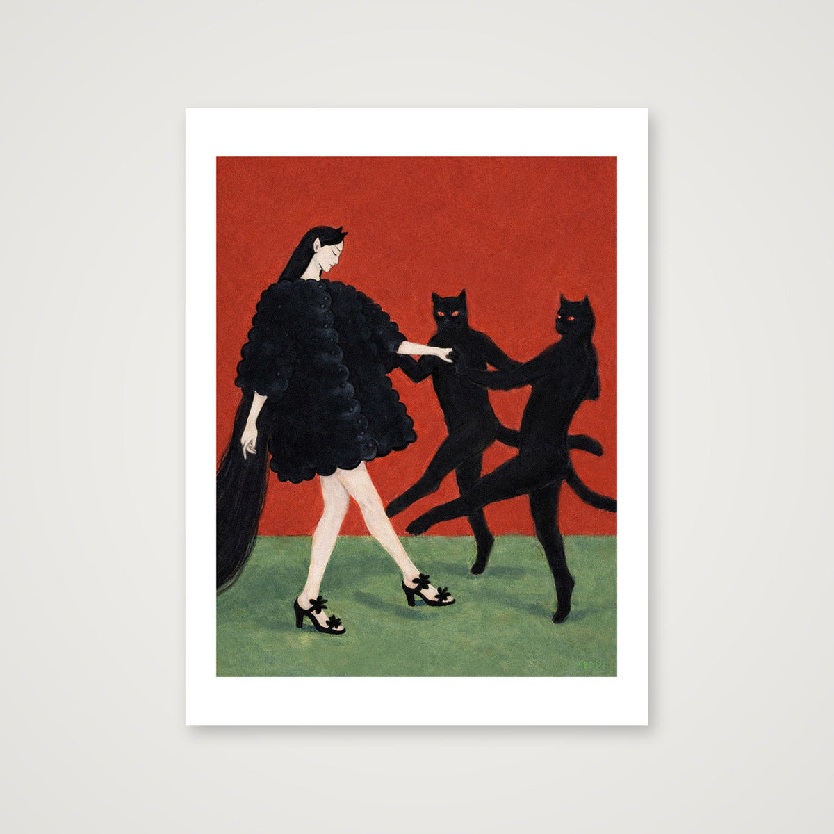 Catdance II — 30×40cm, 12×16" Print only